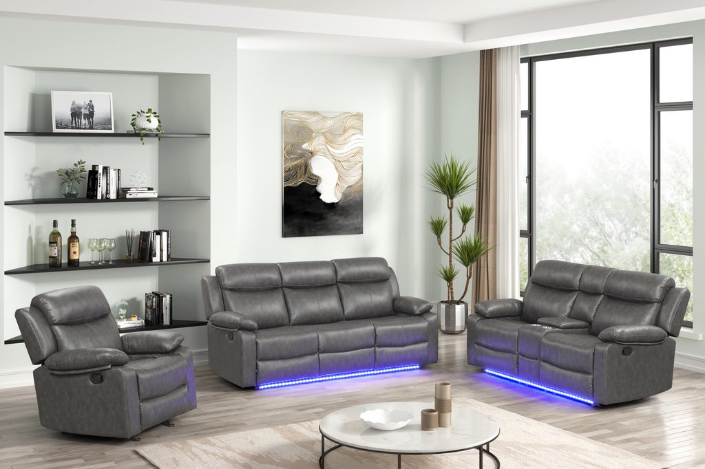 Aiden Gray - 3PC Reclining Set