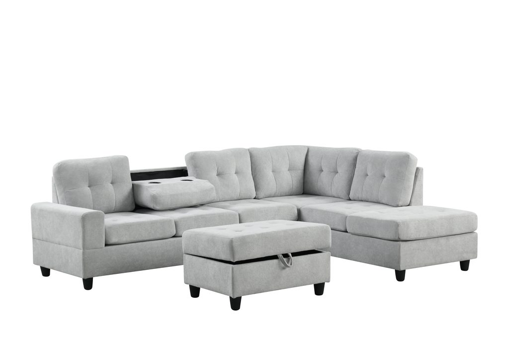 41Heights Reversible Sectional + Ottoman