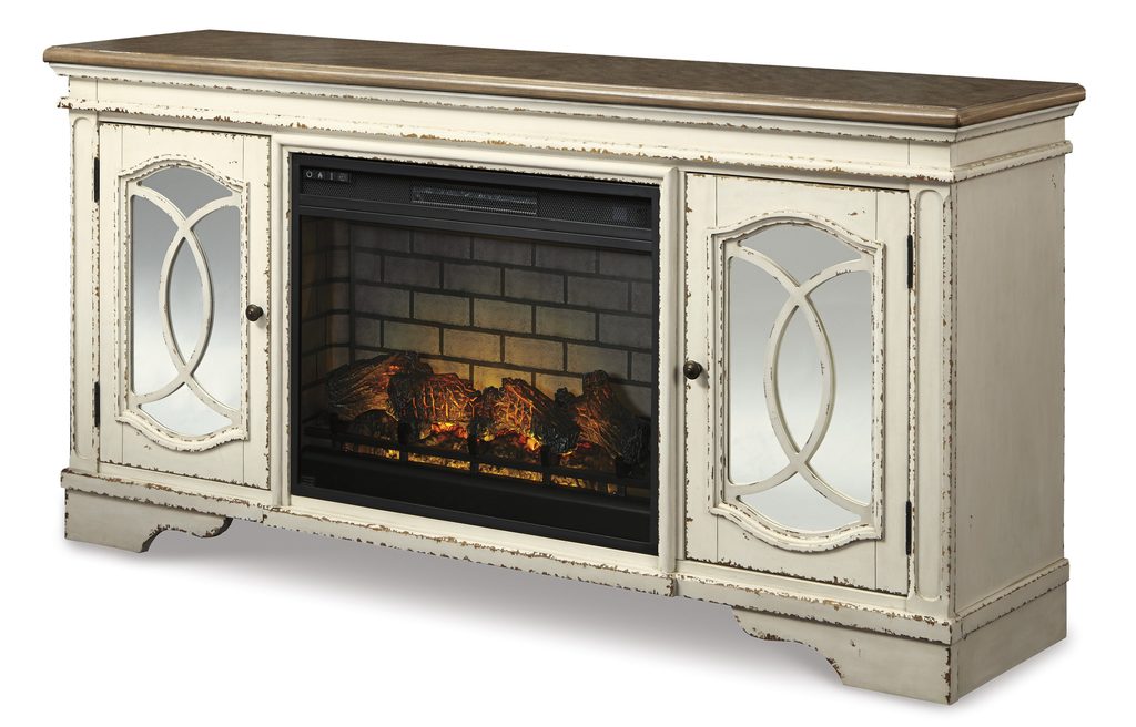 68 - TV Stand w/Fireplace 74"L