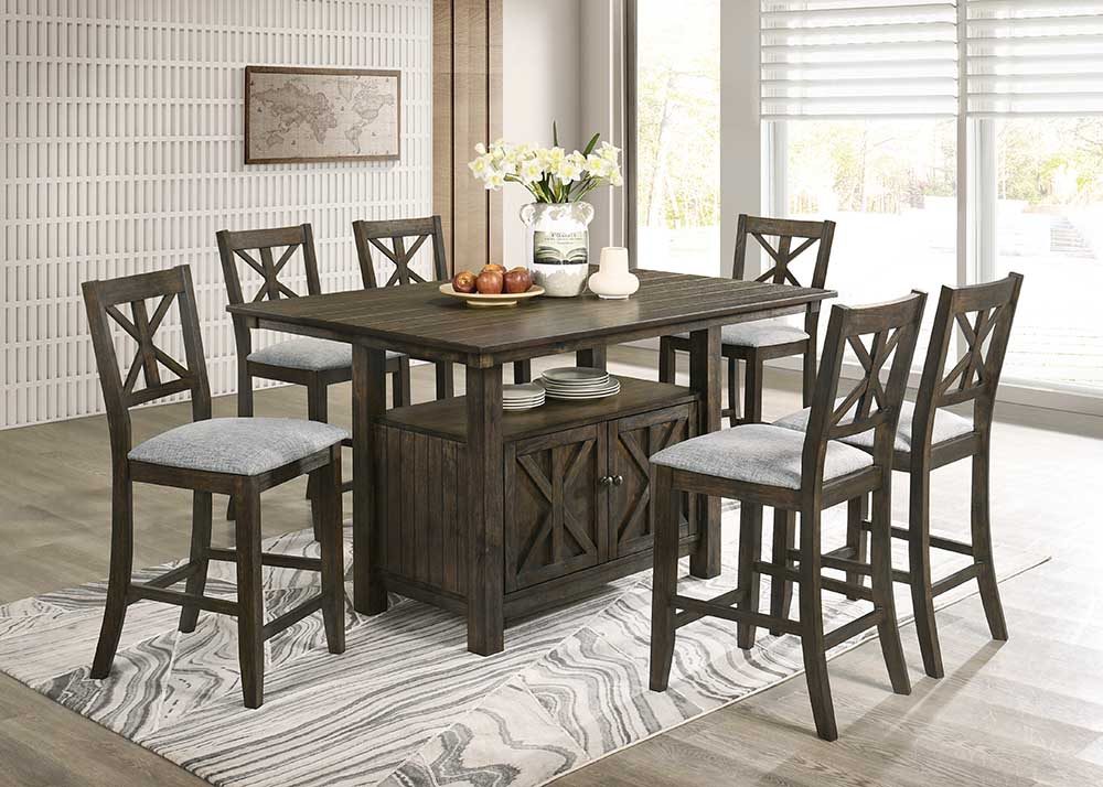 Counter Height Table & 6 Chairs Set
